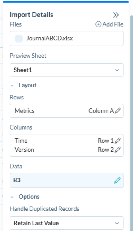 image of Import Details.