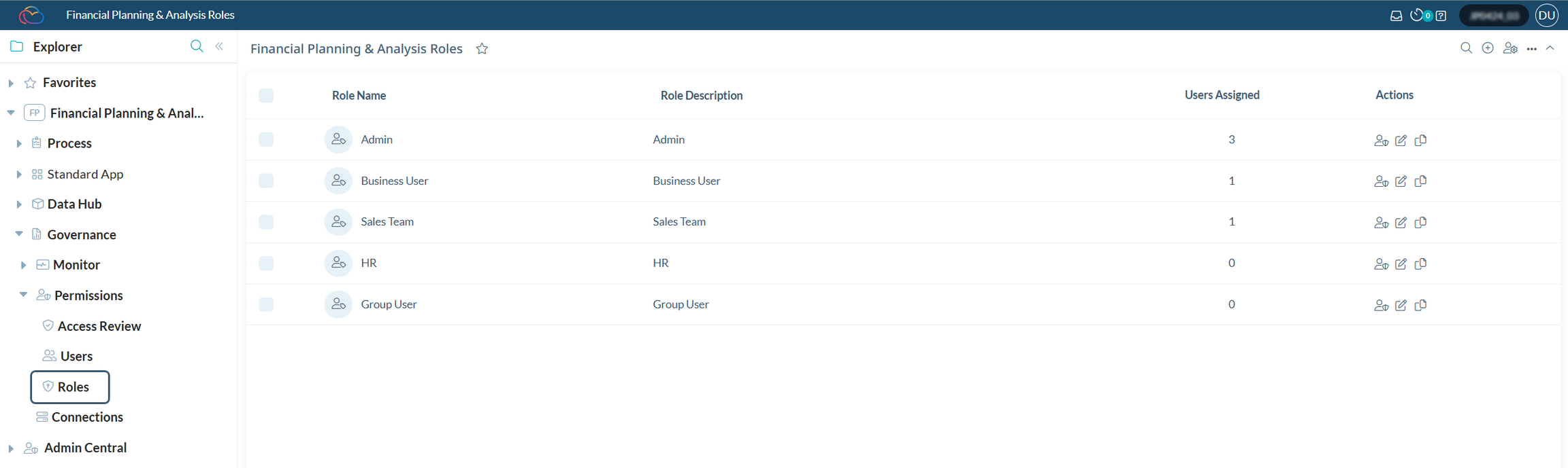 Image of the Roles page