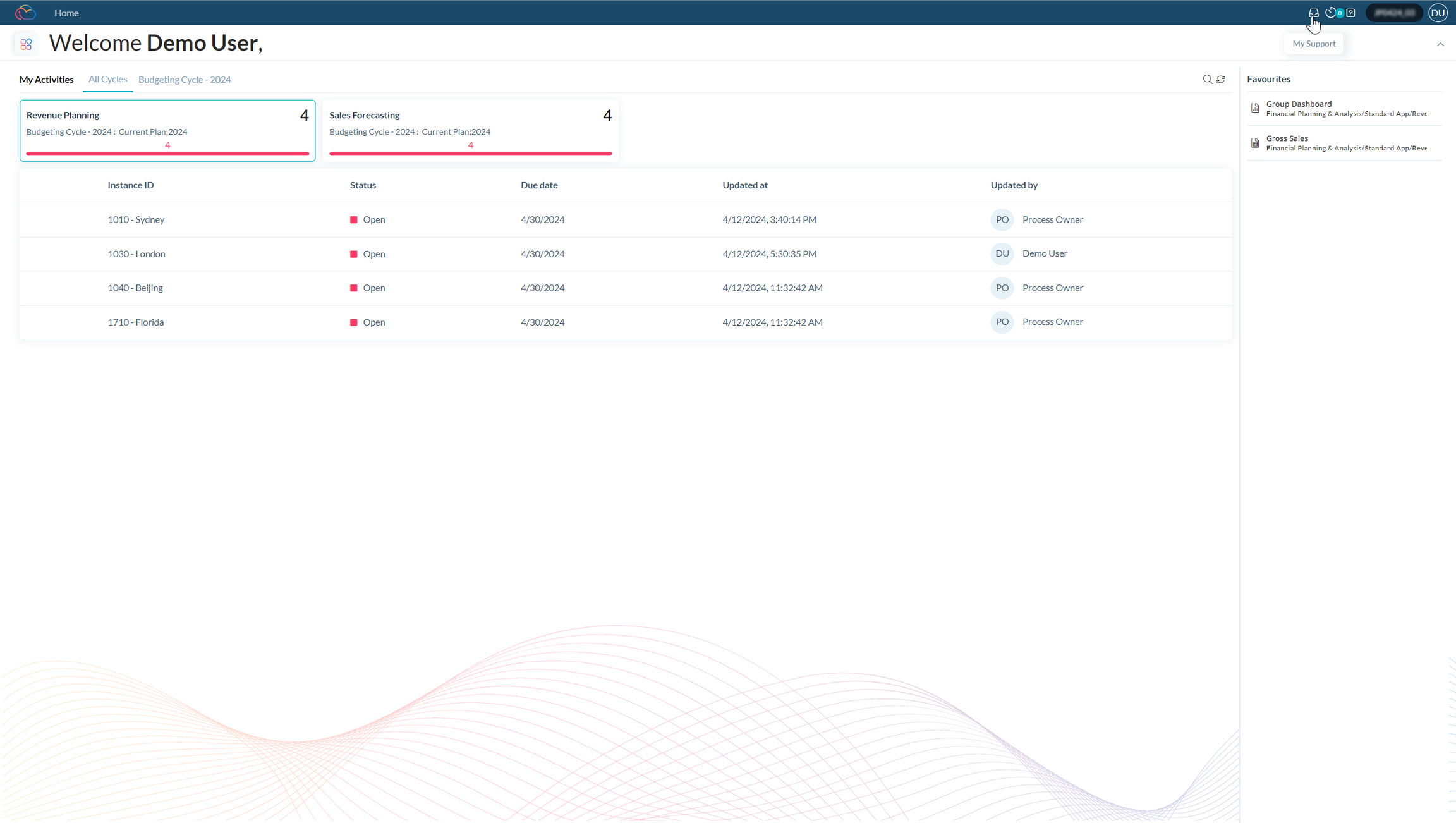 Access My Support from the JustPerform web interface