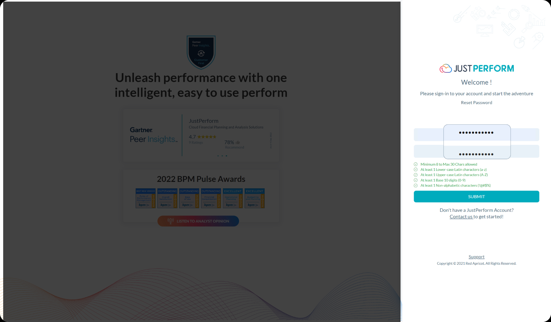 Image of the Set Password page